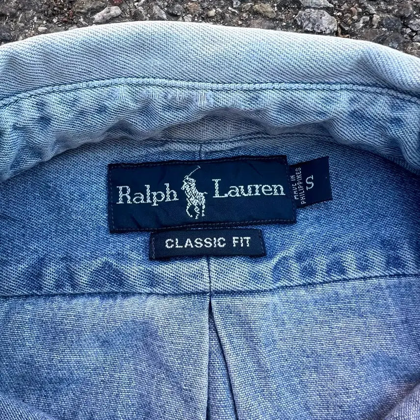 [BUNJANG] Polo Ralph Lauren 90s Heavy Cotton Denim Overshirt / 폴로 랄프로렌 90s 헤비코튼 데님 오버셔츠