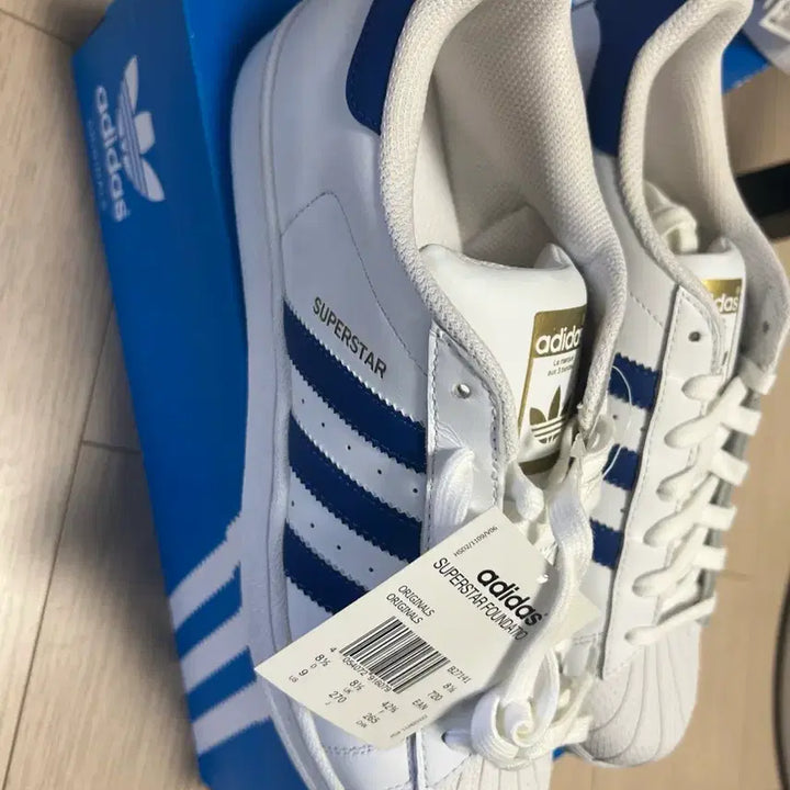 [BUNJANG] Adidas Superstar White Blue B27141 New / 아디다스 슈퍼스타 흰파 B27141 새상품