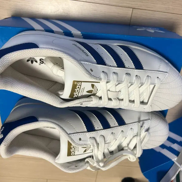[BUNJANG] Adidas Superstar White Blue B27141 New / 아디다스 슈퍼스타 흰파 B27141 새상품