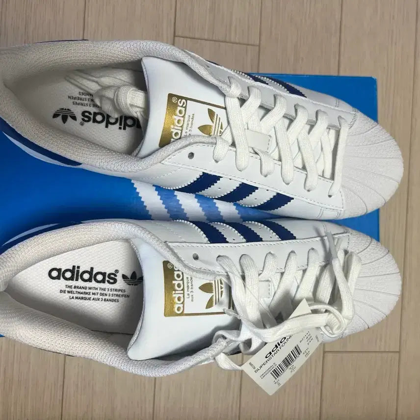 [BUNJANG] Adidas Superstar White Blue B27141 New / 아디다스 슈퍼스타 흰파 B27141 새상품