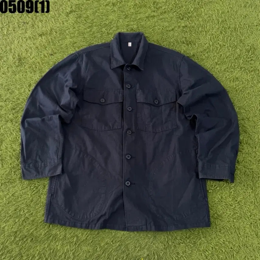 [BUNJANG] Home Grown Supply Navy Cotton Shirt Jacket L / Home grown supply 네이비 면 셔츠 자켓 남방형 L