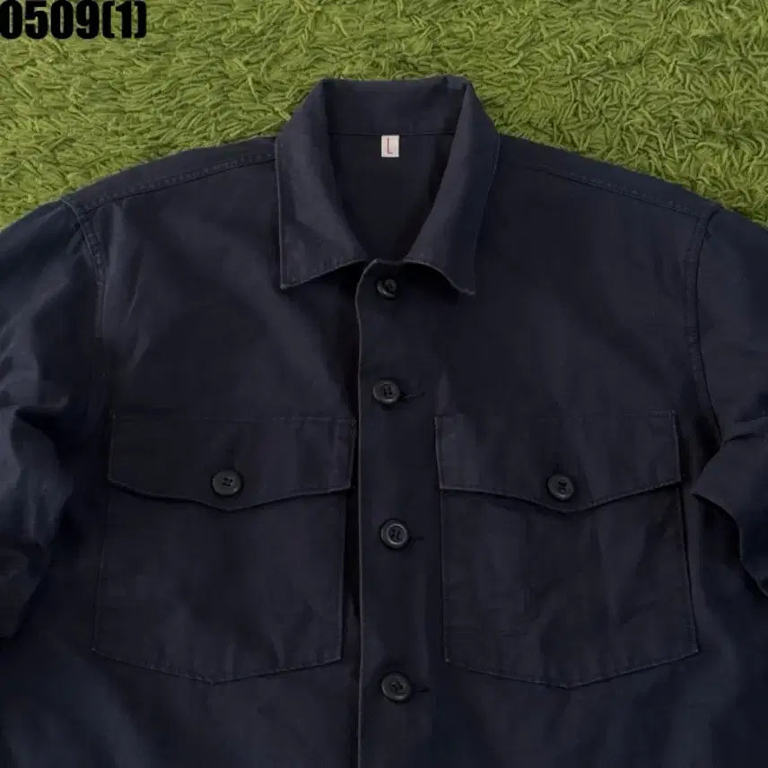[BUNJANG] Home Grown Supply Navy Cotton Shirt Jacket L / Home grown supply 네이비 면 셔츠 자켓 남방형 L