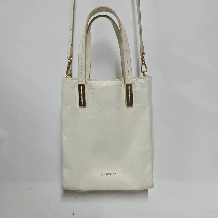[BUNJANG] Joy Gryson White Mini Tote Bag Shoulder Bag / 조이그라이슨 화이트 미니 토트백 겸 숄더백