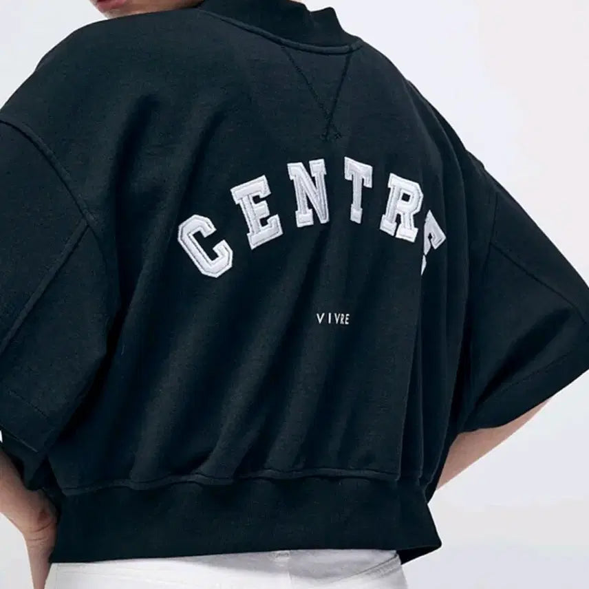 [BUNJANG] System 2022 Embroidered Cropped Jumper / 2022.시스템)자수 봉제라인 크롭점퍼