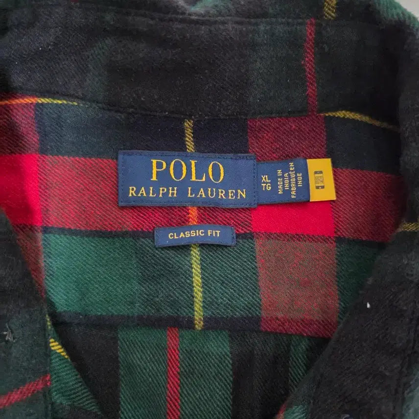 [BUNJANG] Polo Ralph Lauren Patchwork Flannel Shirt XL / 폴로 랄프로렌 패치워크 플란넬 셔츠