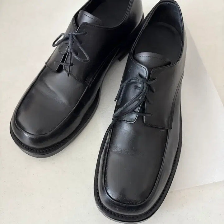 [BUNJANG] Musinsa Standard Minimal L-ZIP Derby Shoes Black 270 / 무신사 스탠다드 미니멀 더비 슈즈 270