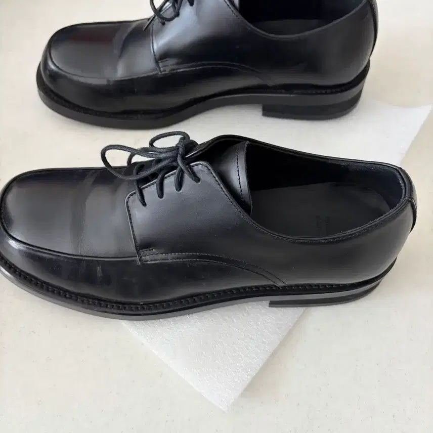 [BUNJANG] Musinsa Standard Minimal L-ZIP Derby Shoes Black 270 / 무신사 스탠다드 미니멀 더비 슈즈 270