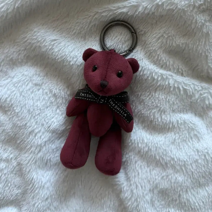 [BUNJANG] Silla Hotel Burgundy Bear Keyring / 신라호텔 베어 버건디 와인 키링