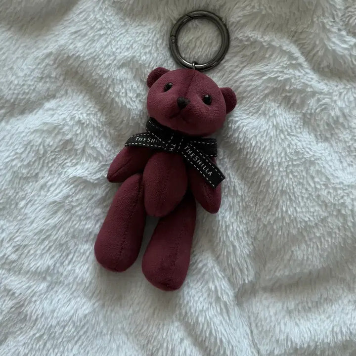 [BUNJANG] Silla Hotel Burgundy Bear Keyring / 신라호텔 베어 버건디 와인 키링