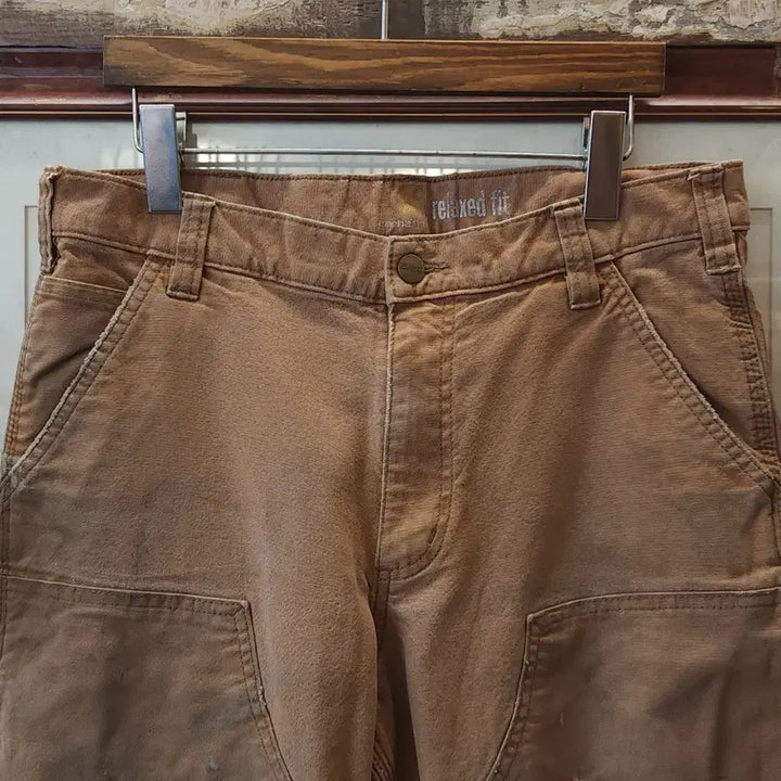 [BUNJANG] Carhartt Double Knee Canvas Work Pants (Brown, 33x32) / 칼하트 워크팬츠 칼하트 더블니 캔버스 브라운 33x32