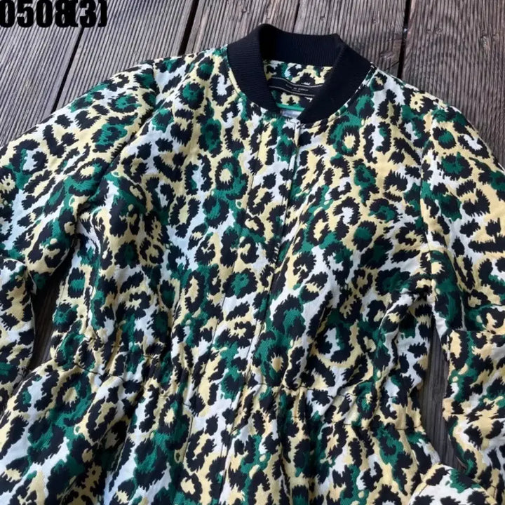 [BUNJANG] Leopard Pattern Short Bomber Jacket / 레오파드 패턴 숏 봄버 자켓66 0508