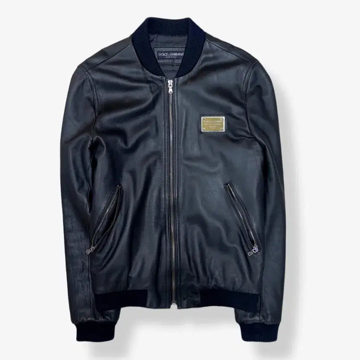 [BUNJANG] Dolce &amp; Gabbana Lambskin Plate Leather Bomber Jacket / [46] Dolce &amp; Gabbana Leather Jacket