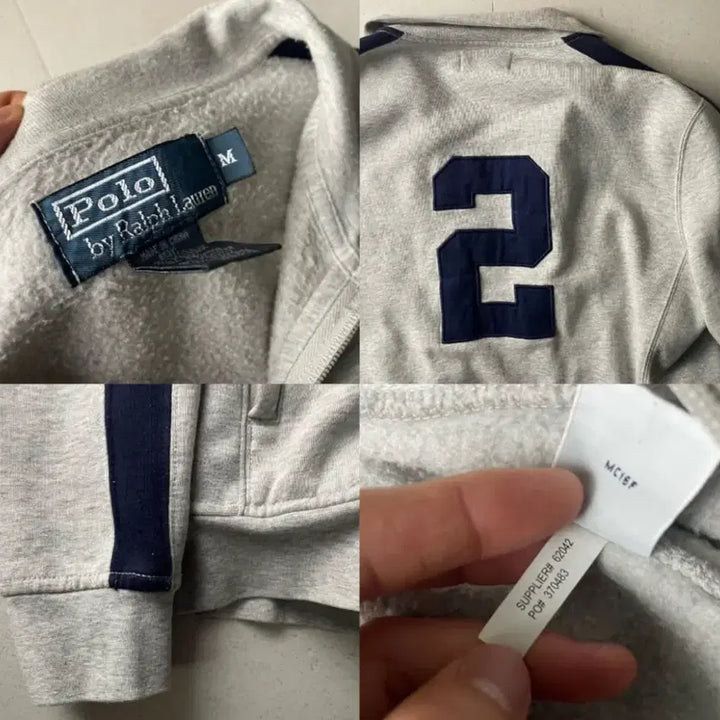[BUNJANG] Polo Ralph Lauren Big Pony Embroidered Zip-Up Jacket (M) / 폴로 빅포니 그레이 집업 등판 자수 M