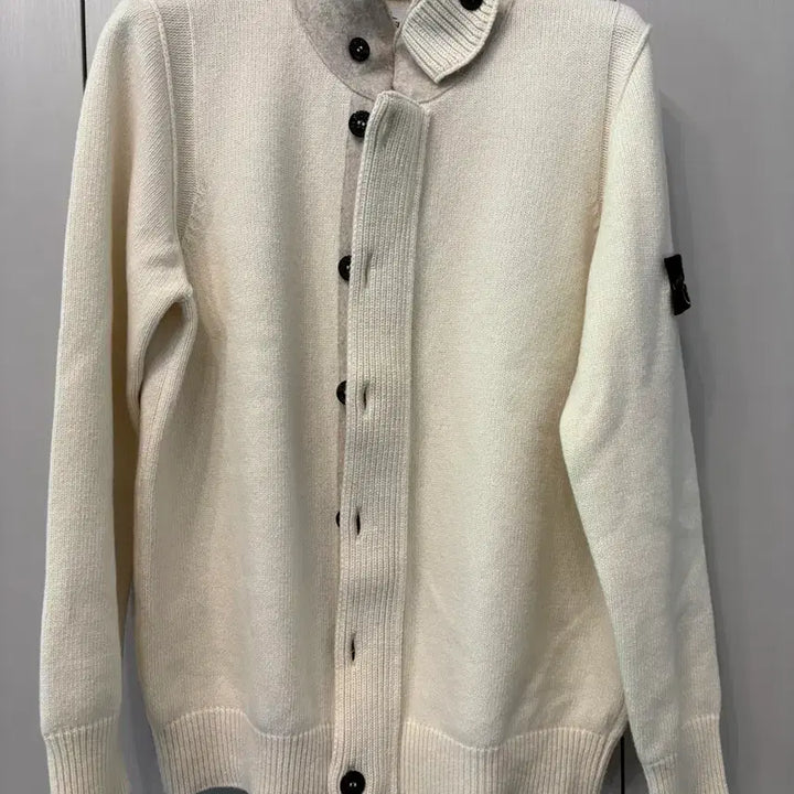 [BUNJANG] Stone Island Zip-Up Cardigan Ivory / (xxl)스톤아일랜드 니트집업 가디건 아이보리
