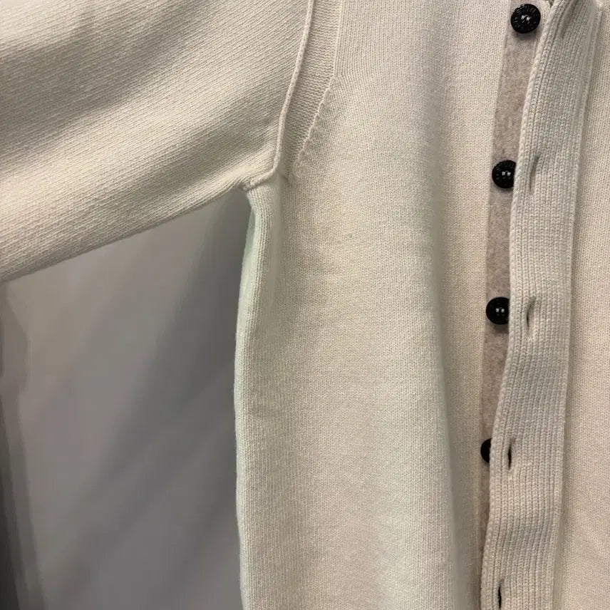 [BUNJANG] Stone Island Zip-Up Cardigan Ivory / (xxl)스톤아일랜드 니트집업 가디건 아이보리