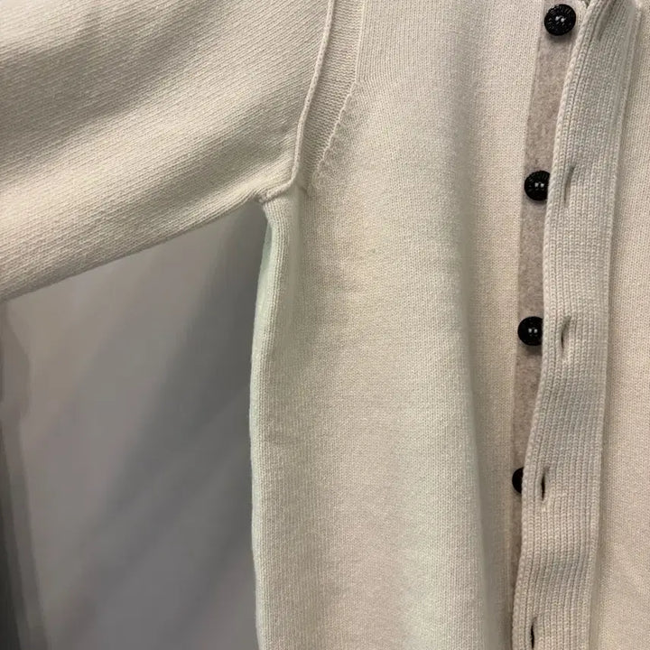 [BUNJANG] Stone Island Zip-Up Cardigan Ivory / (xxl)스톤아일랜드 니트집업 가디건 아이보리