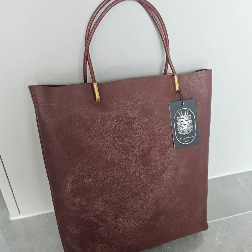 [BUNJANG] Genuine Leather Tote Bag (Shoulder Convertible, New) / 소가죽 토트백(숄더가능/새상품)