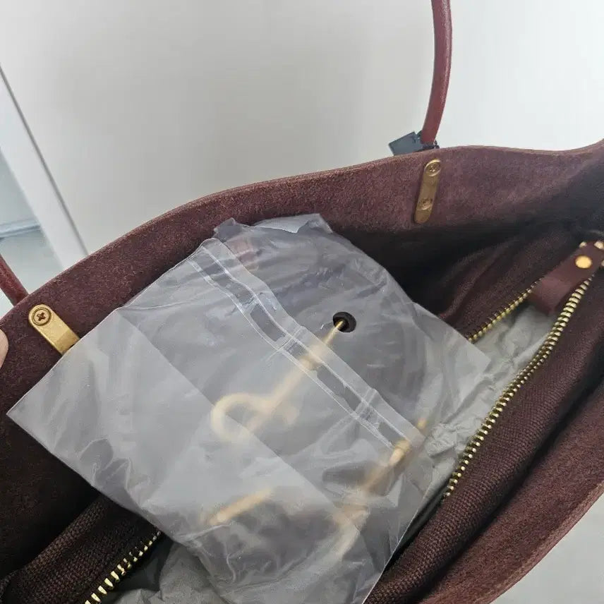 [BUNJANG] Genuine Leather Tote Bag (Shoulder Convertible, New) / 소가죽 토트백(숄더가능/새상품)