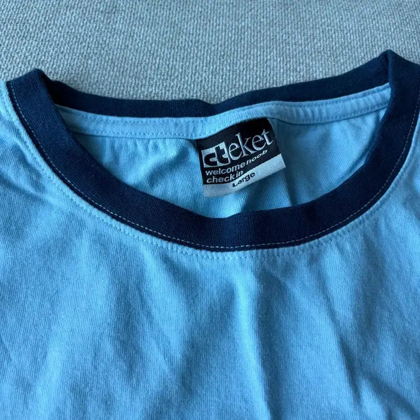 [BUNJANG] TICKET Aquarium Ringer T-shirt L / 테켓 아쿠아리움 링거티 L