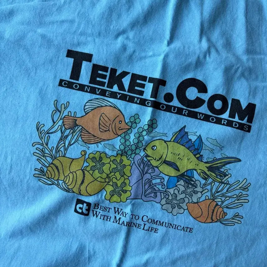 [BUNJANG] TICKET Aquarium Ringer T-shirt L / 테켓 아쿠아리움 링거티 L