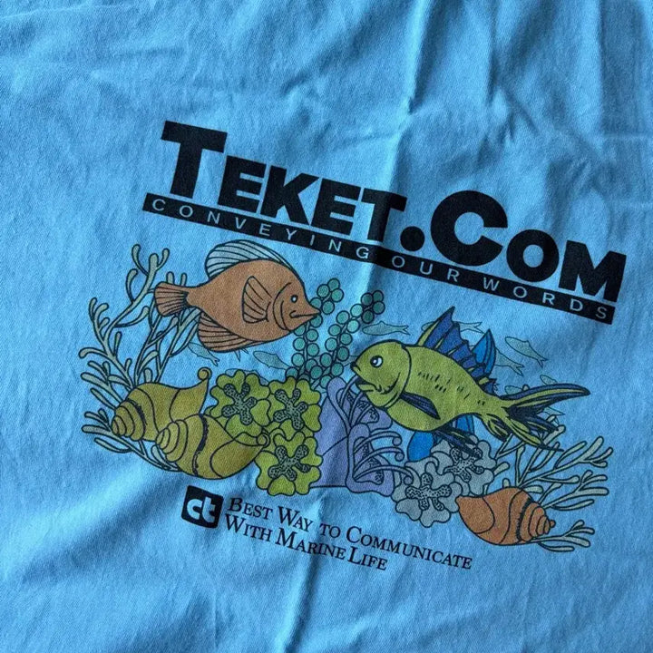 [BUNJANG] TICKET Aquarium Ringer T-shirt L / 테켓 아쿠아리움 링거티 L