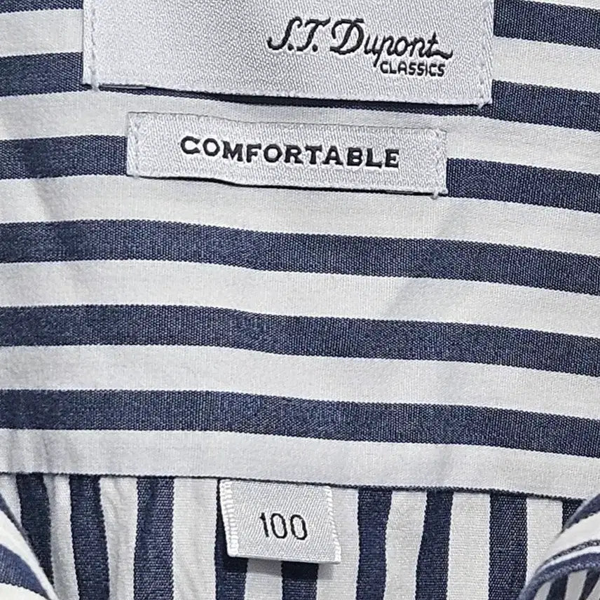 [BUNJANG] S.T. Dupont Striped Classic Shirt Size 100 / 에스티듀퐁 스트라이프 클래식 셔츠 100