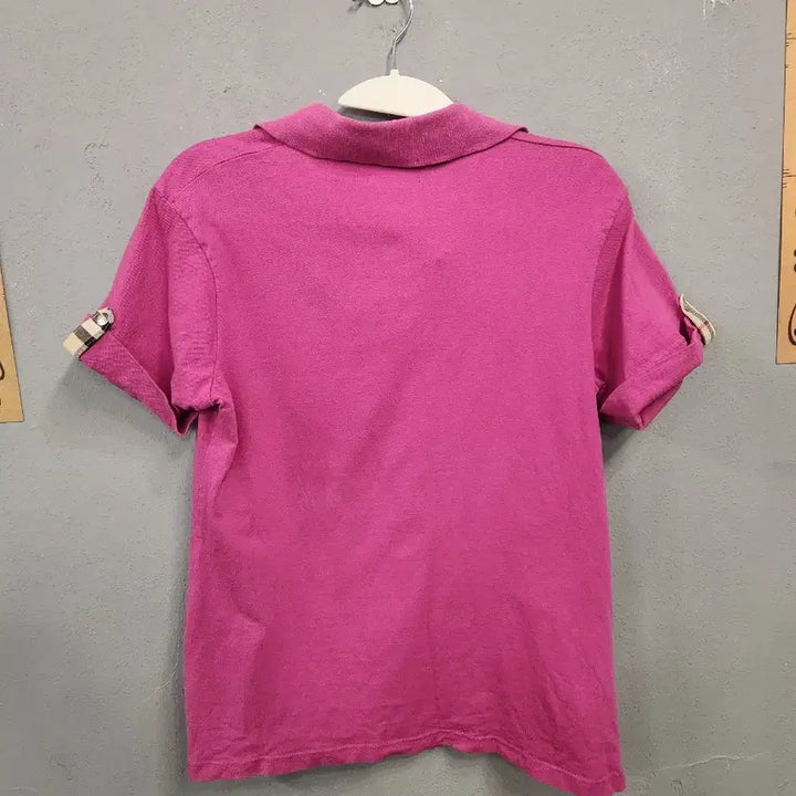 [BUNJANG] Burberry Pink Polo T-Shirt / 버버리 핑크색 여성 폴로 티셔츠
