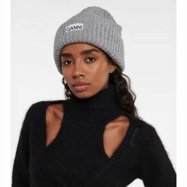 [BUNJANG] GANNI Signature Rib Beanie / 가니 GANNI 23 시그니처 립 비니