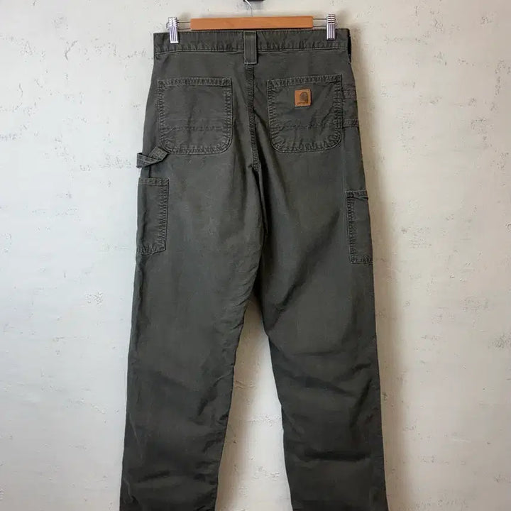 [BUNJANG] Carhartt WIP Single Knee Moss Green Relaxed Fit Work Pants / [30] 칼하트 싱글니 덩가리핏 모스 그린 워크팬츠