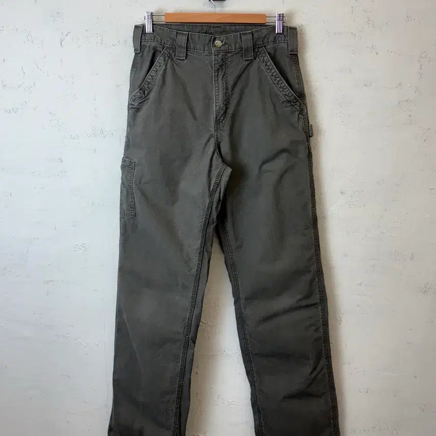 [BUNJANG] Carhartt WIP Single Knee Moss Green Relaxed Fit Work Pants / [30] 칼하트 싱글니 덩가리핏 모스 그린 워크팬츠