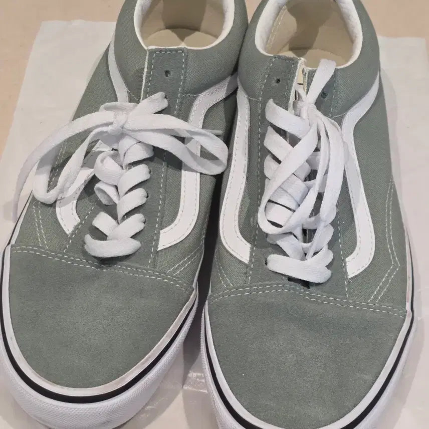 [BUNJANG] Vans Old Skool Sneakers Green/White / 반스 올드스쿨 스니커즈 그린/화이트