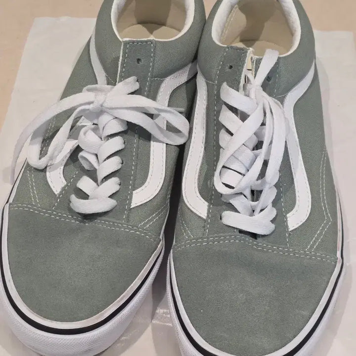 [BUNJANG] Vans Old Skool Sneakers Green/White / 반스 올드스쿨 스니커즈 그린/화이트