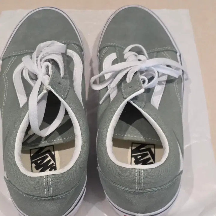 [BUNJANG] Vans Old Skool Sneakers Green/White / 반스 올드스쿨 스니커즈 그린/화이트