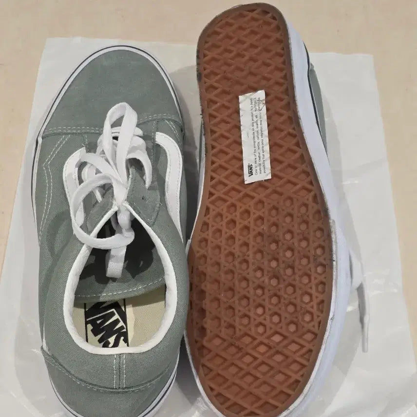 [BUNJANG] Vans Old Skool Sneakers Green/White / 반스 올드스쿨 스니커즈 그린/화이트