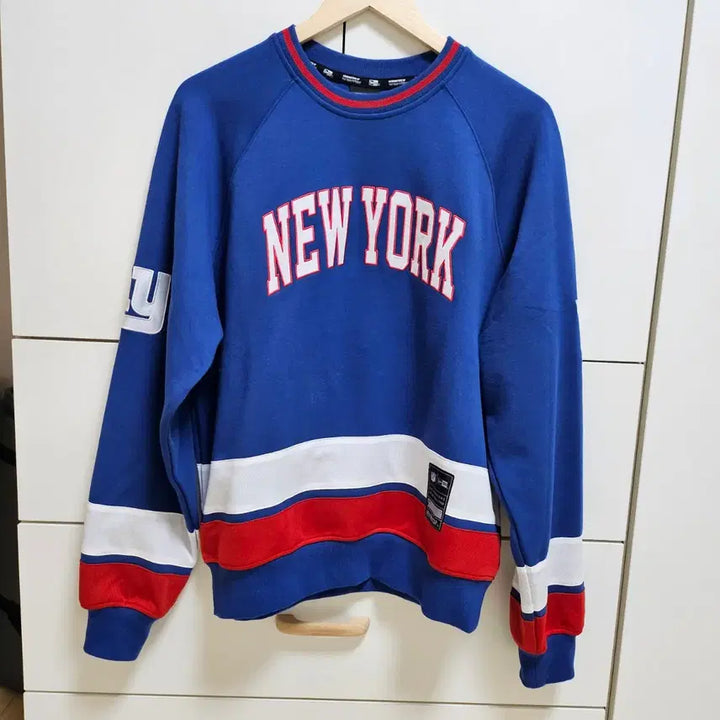 [BUNJANG] New Era Deep Blue Oversized Sweatshirt Size S / (실착1회) 뉴에라 맨투맨 딥블루 오버핏 S사이즈