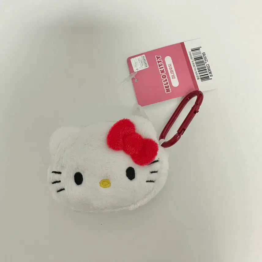 [BUNJANG] Sanrio Hello Kitty Face Carabiner Mini Pouch Keychain / (새상품) 산리오 키티 페이스 카라비너 미니파우치 키링