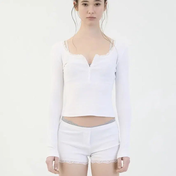 [BUNJANG] Gem Gem Paradie Lou Boy Shorts White / 젬젬파라디 루 보이쇼츠 화이트
