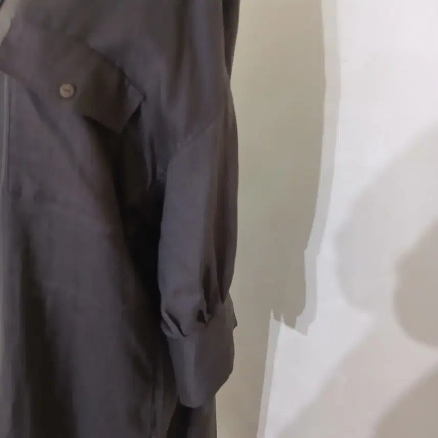 [BUNJANG] Celeb Shop Linen Long Jacket / 021 셀렙샵 마소재 롱자켓 77~88