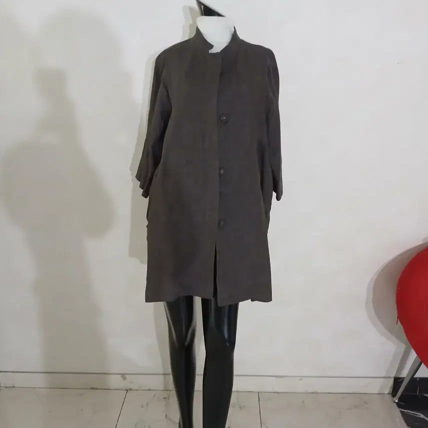 [BUNJANG] Aizd Baba Linen Long Jacket / 아이잗바바 마소재 롱자켓