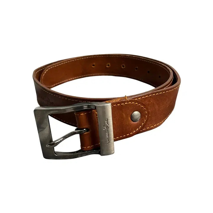 [BUNJANG] Number (N)ine Engraved Leather Belt Brown / Number (N)ine 레더 벨트 브라운