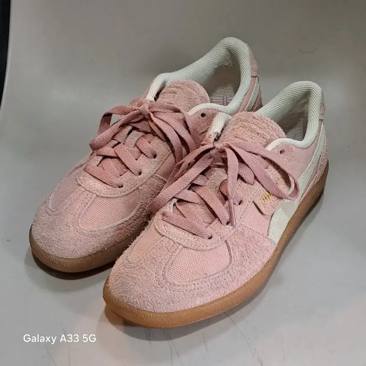 [BUNJANG] Puma Palermo Vintage Cowhide Sneakers Pink / 푸마  팔레르모 빈티지 소가죽 스니커즈 핑크 235/240mm