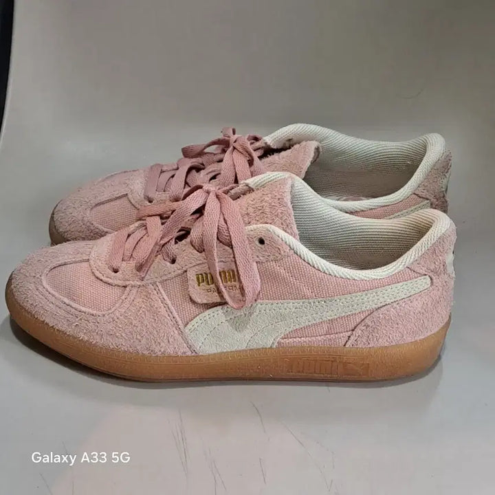 [BUNJANG] Puma Palermo Vintage Cowhide Sneakers Pink / 푸마  팔레르모 빈티지 소가죽 스니커즈 핑크 235/240mm