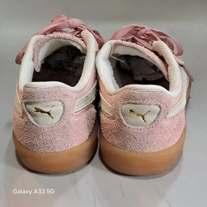 [BUNJANG] Puma Palermo Vintage Cowhide Sneakers Pink / 푸마  팔레르모 빈티지 소가죽 스니커즈 핑크 235/240mm