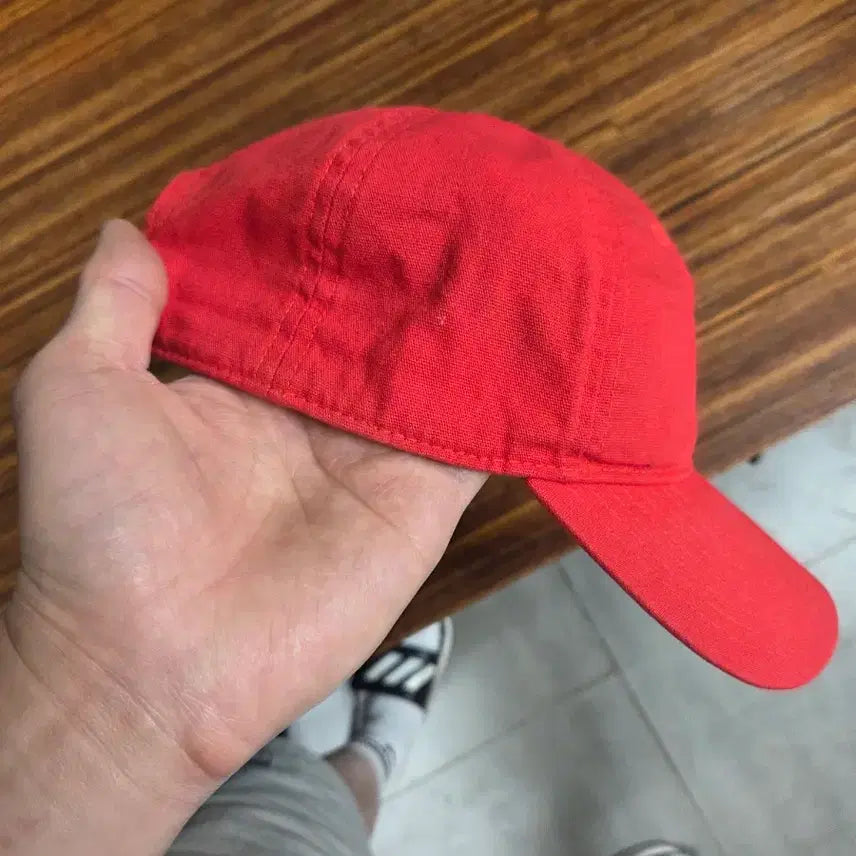 [BUNJANG] The North Face Cotton Red Ball Cap Hat Free Size / 노스페이스 코튼 레드 볼캡 모자 프리