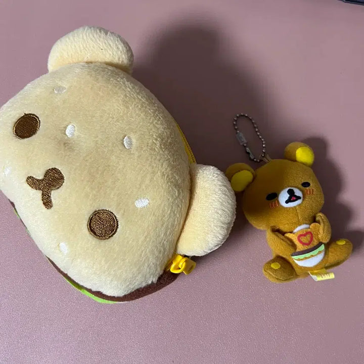 [BUNJANG] Rilakkuma Hamburger Mascot Pouch Bundle Set / 리락쿠마 햄버거 마스코트 파우치 일괄