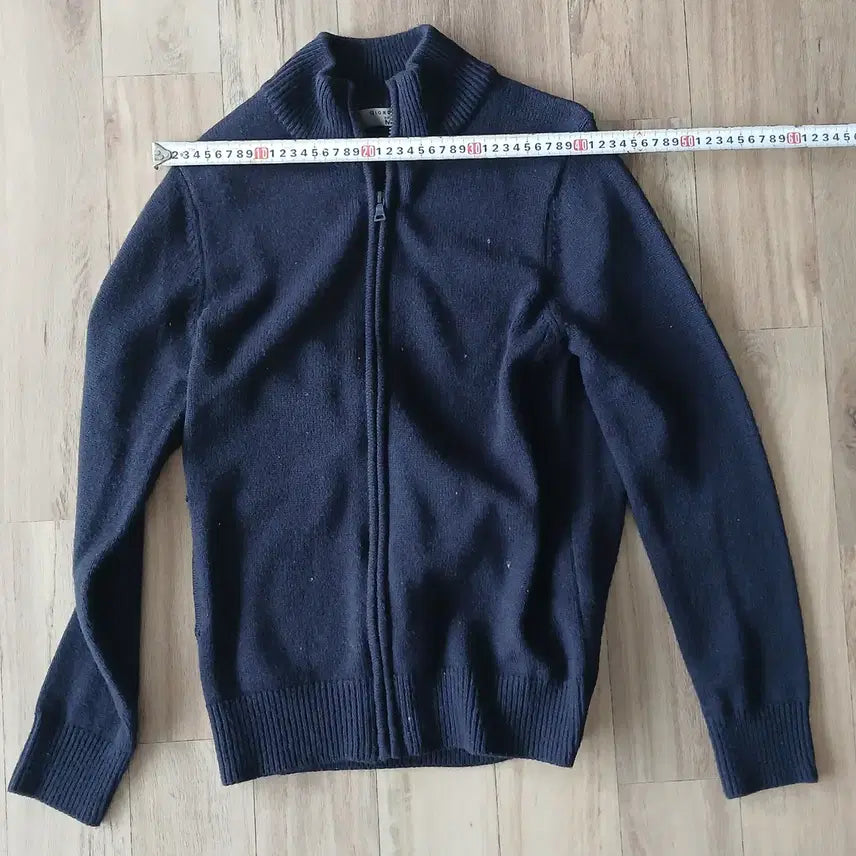 [BUNJANG] Giordano Navy Zip-Up Knit Cardigan M (95) / 지오다노 네이비 집업 니트 가디건 M 95