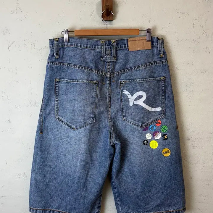 [BUNJANG] Rocawear 90s Old School Bermuda Denim Pants Size 34 / [34] 로카웨어 90s 올드스쿨 버뮤다 데님팬츠