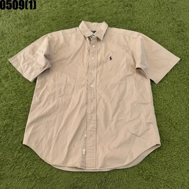 [BUNJANG] Polo Ralph Lauren Beige Short-Sleeve Shirt L / 폴로 랄프로렌 베이지 반팔 셔츠 L