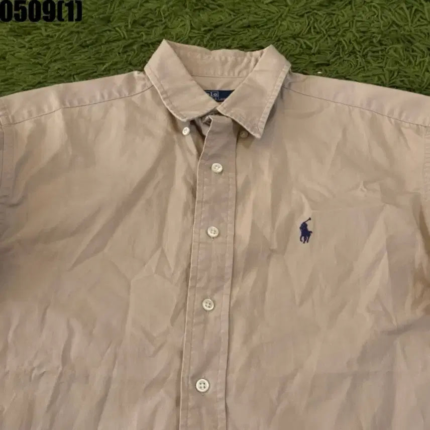 [BUNJANG] Polo Ralph Lauren Beige Short-Sleeve Shirt L / 폴로 랄프로렌 베이지 반팔 셔츠 L