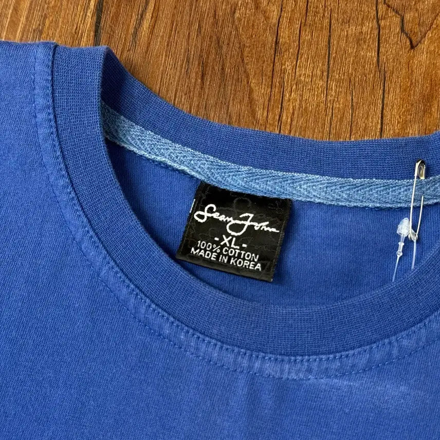 [BUNJANG] Sean John 90s Vintage Blue Logo T-Shirt / 90s Sean John 션존 빈티지 블루 로고 티셔츠
